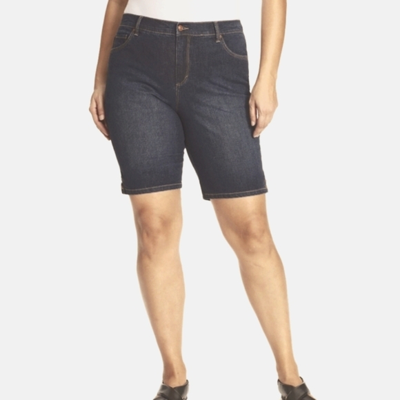 Faded Glory Pants - Faded Glory Womens Plus Size  Blue Jean Shorts Relaxed Fit Size 18